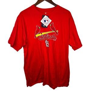 St. Louis Cardinals MLB Baseball Team Birds XL Red Solid Short Sleeve Tshirt NWT